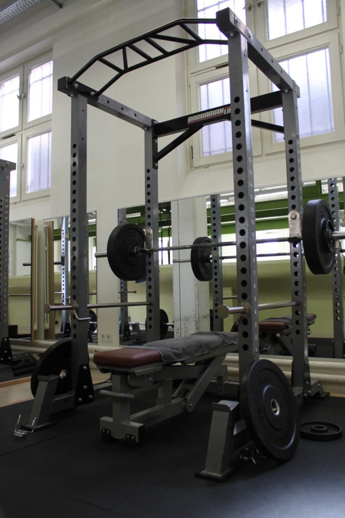 Setup Bankdrücken im Powerrack