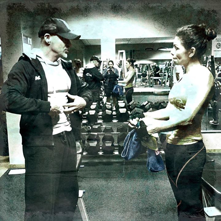 Stefan Morawietz mit Kundin, Personal Training, Actic Fitness